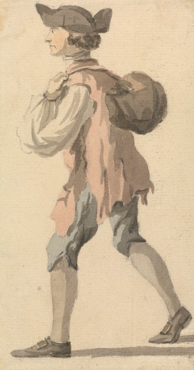 Hombre con un fardo a la espalda de William Marlow