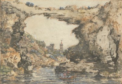 Puente de roca en la Escuela de Virgilio de William Marlow