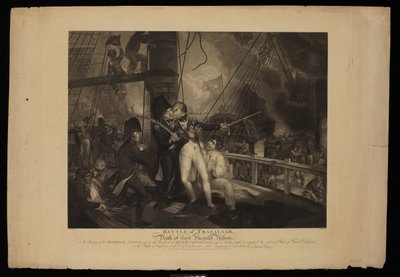 Batalla de Trafalgar y muerte de Lord Viscount Nelson de William Marshall (after) Craig