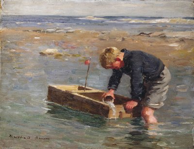 Sacando agua del bote de William Marshall Brown