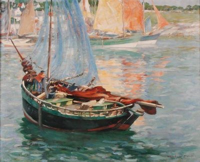 Concarneau, secando las redes de William Marshall Brown