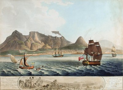 Vista del Cabo de Buena Esperanza...La Batalla previa a la Rendición...8 de Enero de 1806 de William Marshall Craig