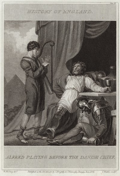 Alfred tocando ante el jefe danés de William Marshall Craig