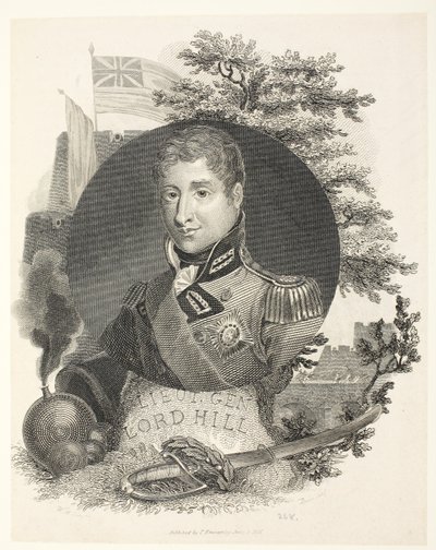 Teniente General Lord Hill KB, grabado por Brown, pub. Kinnersley, 1815 de William Marshall Craig