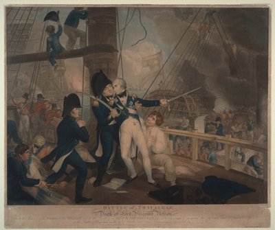 La batalla de Trafalgar y la muerte de Nelson, 1806 de William Marshall Craig