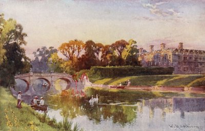 Clare College y Puente desde el Cam, Tarde de Otoño de William Matthison