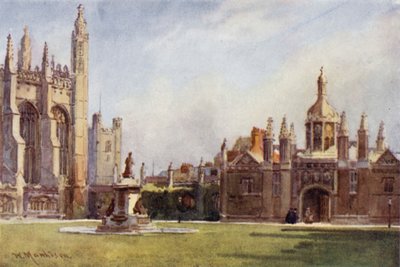 La Capilla de Kings College y el Patio de Entrada, desde los Edificios de los Fellows de William Matthison