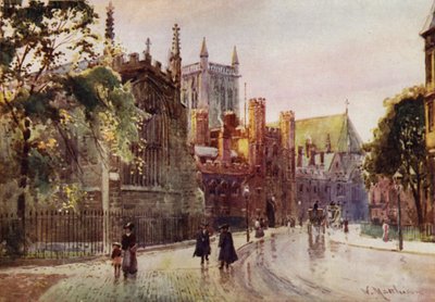 Puerta y Torre de St Johns College desde Trinity Street de William Matthison