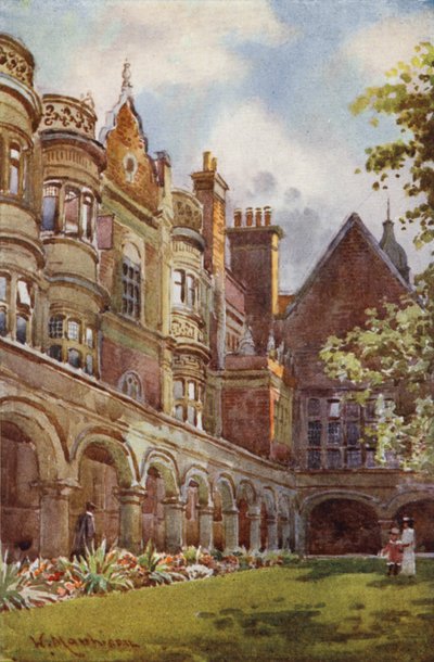 El patio del claustro, Sidney Sussex College de William Matthison