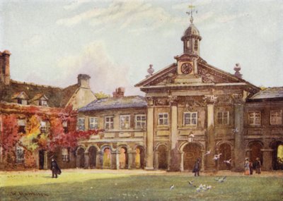 El primer patio de Emmanuel College de William Matthison