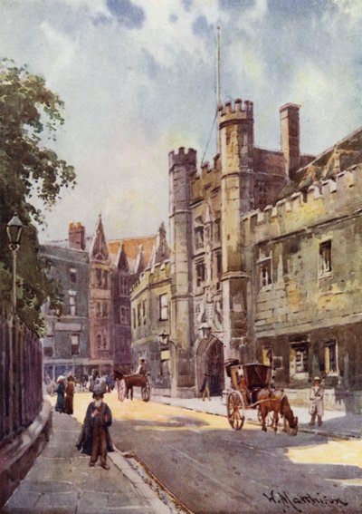 La Puerta de Christs College desde St Andrews Street de William Matthison