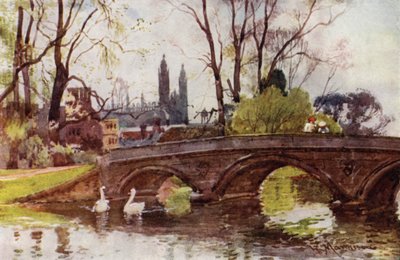 Puente de Trinity, capilla del Kings College en la distancia de William Matthison