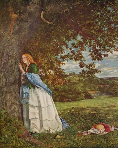 El roble parlante Tennyson, 1857, c. 1915 de William Maw Egley