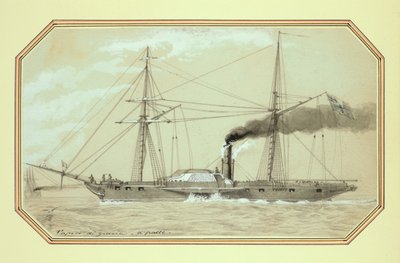 Un barco de guerra a vapor impulsado por paletas de William McConnell