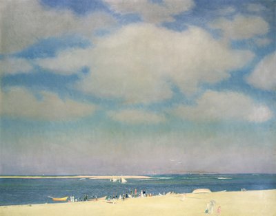 Seascape with Sandy Beach (The Beach at Chatham) c.1915 (óleo sobre lienzo) de William McGregor Paxton