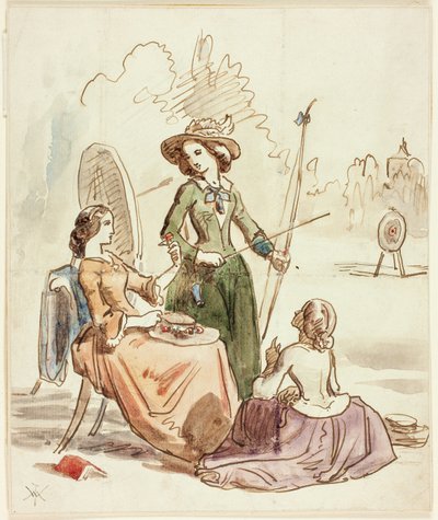 Damas en tiro con arco de William McTaggart