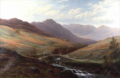 Elter Water y Langdale Pikes, Westmorland de William Mellor
