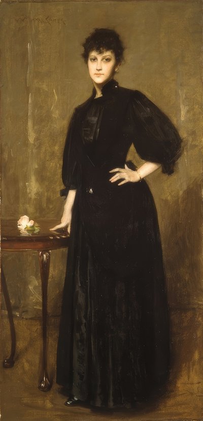 Dama de negro de William Merritt Chase