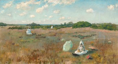 Recogiendo flores de otoño de William Merritt Chase