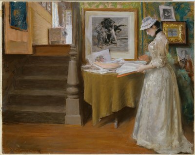En el estudio, c.1892-93 (pastel sobre cartulina) de William Merritt Chase