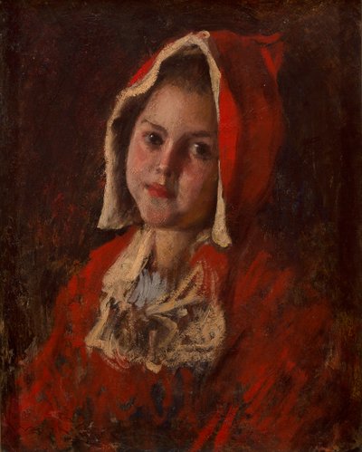 Caperucita Roja (óleo sobre lienzo) de William Merritt Chase