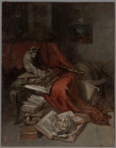 Haciendo el mono con la literatura de William Merritt Chase