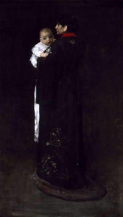 Madre e hijo (El primer retrato) de William Merritt Chase