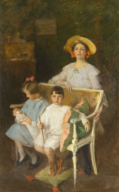 Grupo de retratos (Dorothy, Helen y Bob), c.1904 de William Merritt Chase