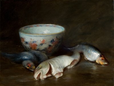 Naturaleza muerta con pescado 1910 (Óleo sobre lienzo) de William Merritt Chase