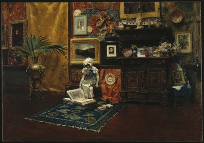 Interior del estudio, c.1882 de William Merritt Chase
