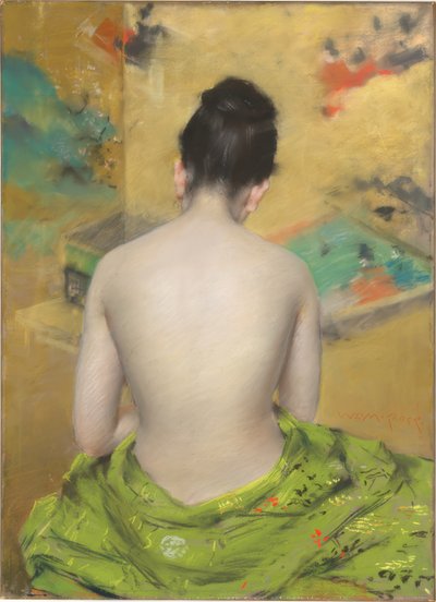Estudio de color carne y oro de William Merritt Chase