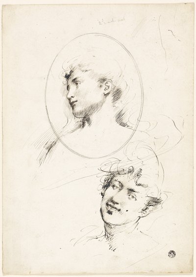Dos cabezas femeninas de William Merritt Chase
