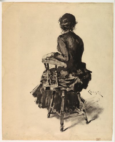 Mujer sentada de William Merritt Chase