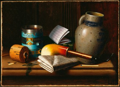 Bodegón con tres castillos Tabaco de William Michael Harnett
