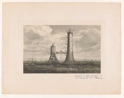 Construcción del faro de Bell Rock de William Miller