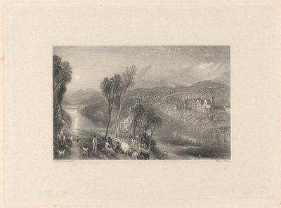 Abbotsford desde la orilla norte del Tweed de William Miller