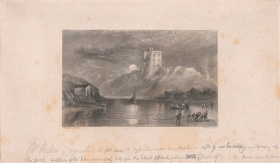 Castillo de Norham - Salida de la luna de William Miller