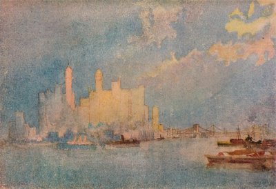 Nueva York desde el sonido, c. 1913 de William Monk