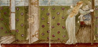 Dieciséis azulejos forman ocho ilustraciones del cuento 