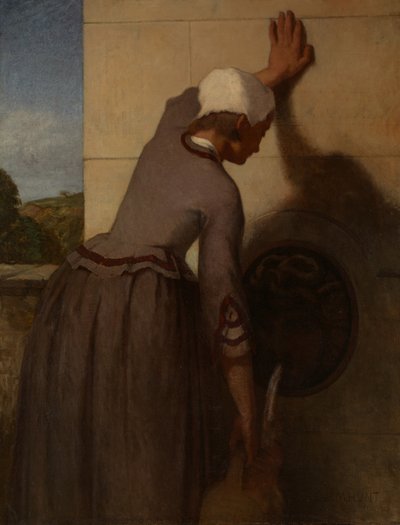 Niña en la fuente de William Morris