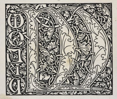 Inicial, blanco y negro. de William Morris