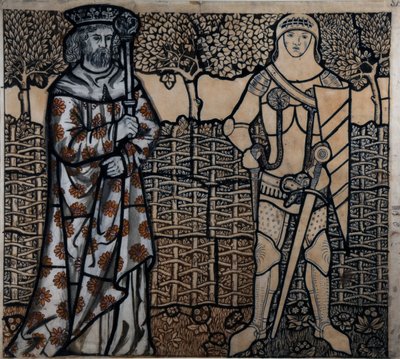 Rey Arturo y Sir Lancelot de William Morris