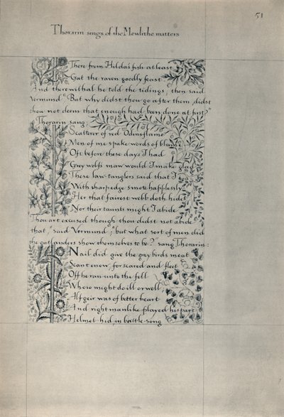 Página de La historia de los habitantes de Eyr, 1871 de William Morris