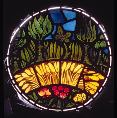 Plantas y Árboles, de la Ventana de la Creación (detalle) de William Morris