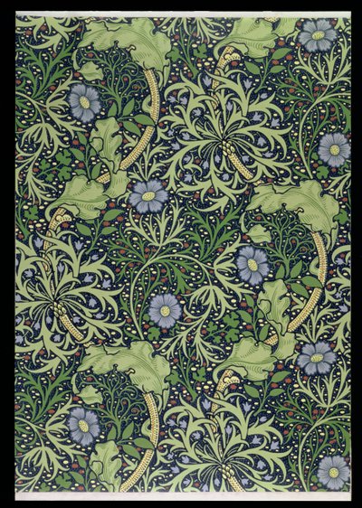 Diseño de Papel Tapiz de Algas Marinas, impreso por John Henry Dearle, 1901 de William Morris
