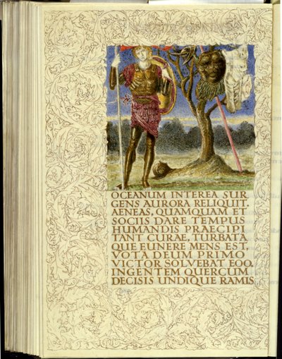 Venus dando armadura a Eneas, apertura del Libro VIII de la "Eneida" de Virgilio de William Morris