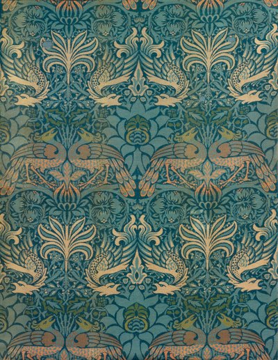 Diseño textil de William Morris Peacock and Dragon, c.1880 (impresión en bloque de madera) de William Morris