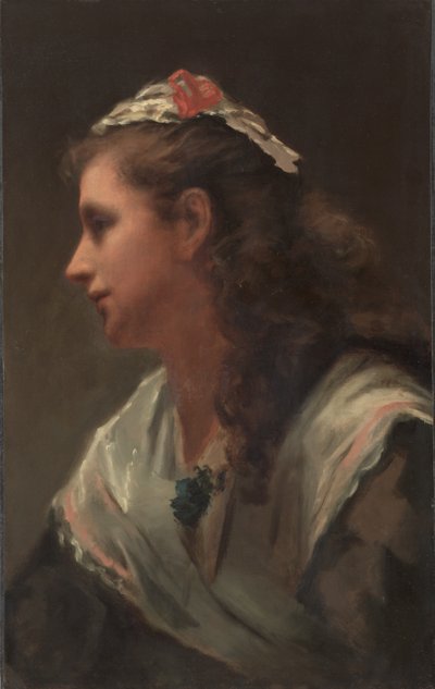 Su primera modelo-Miss Russell, c.1873 (óleo sobre lienzo) de William Morris Hunt