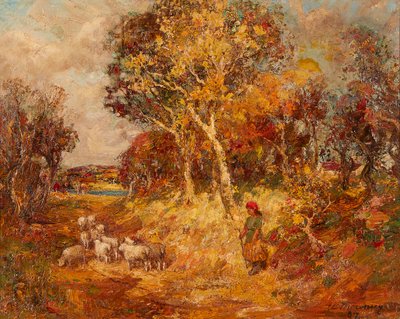 Otoño dorado (óleo sobre lienzo) de William Mouncey