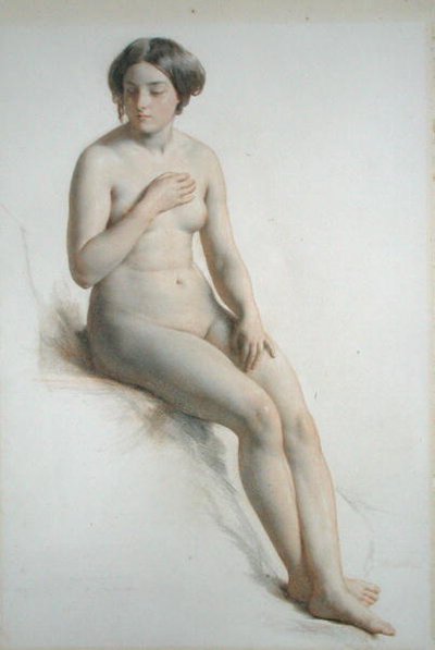 Estudio de desnudo de una niña de William Mulready